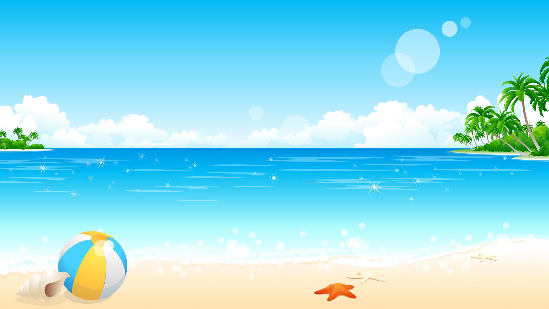 1920x1080 Beach Vector Png Png Group