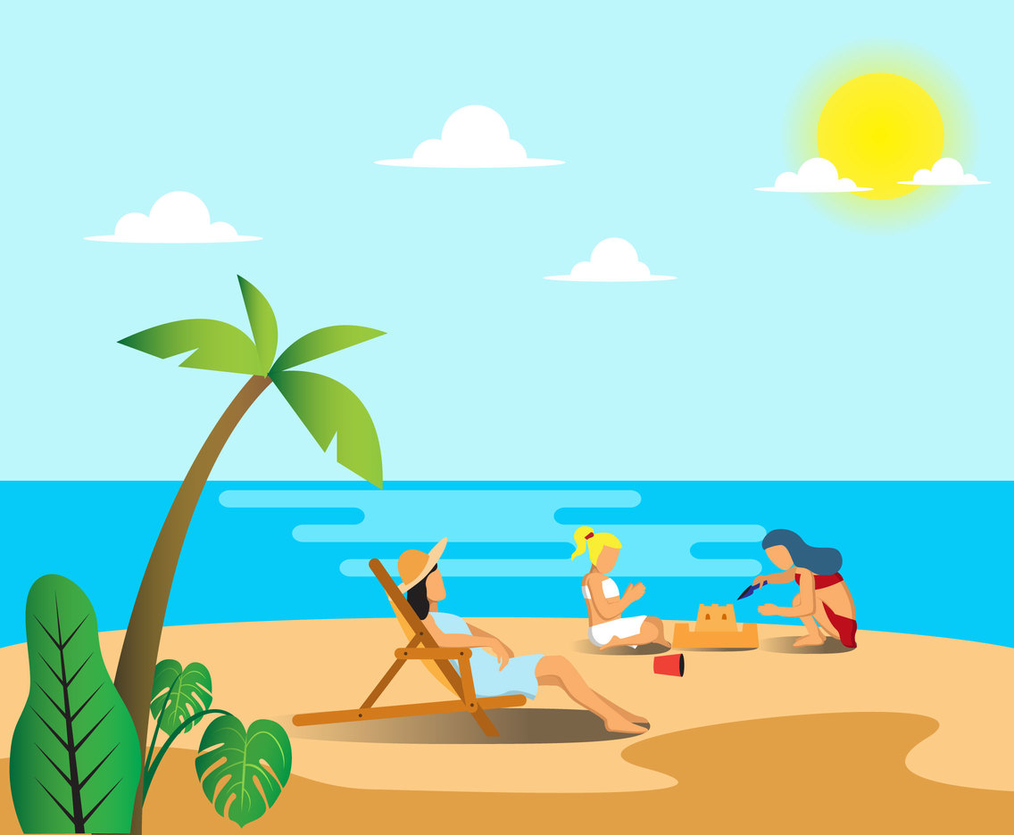 1136x936 Going To The Beach Vector Vector Art Graphics