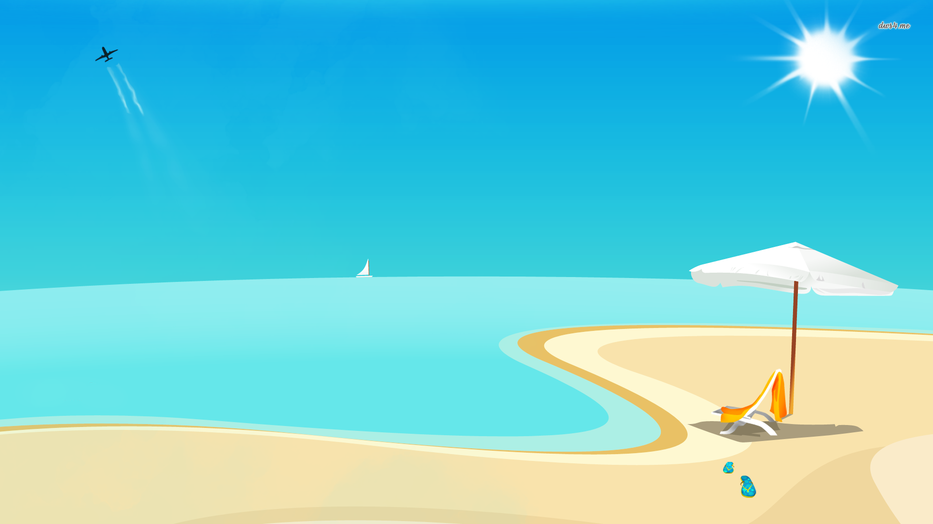 1920x1080 Beach Vector Png