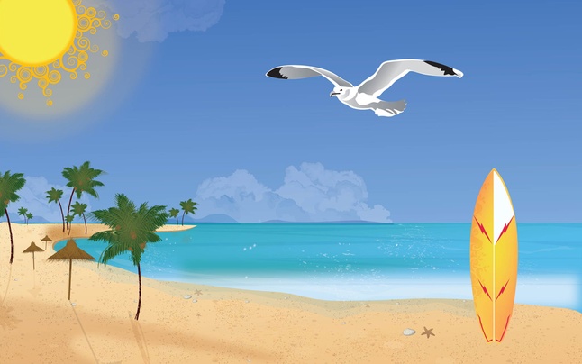 646x404 Summer Beach Vector Art Clip Arts, Free Clip Art