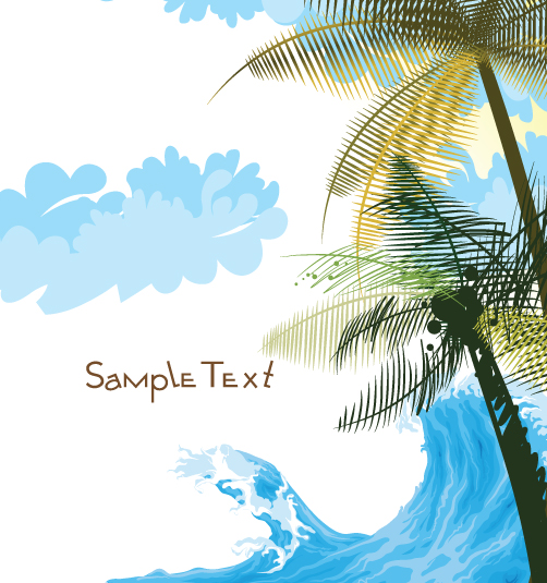 502x535 Summer Beach Elements Vector Backgrounds Art Free Download