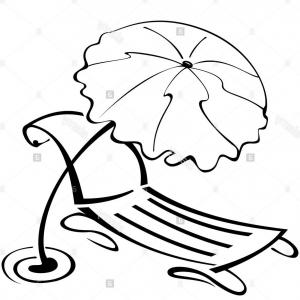 300x300 Black White Vector Illustration Beach Chair Hoodamathrun