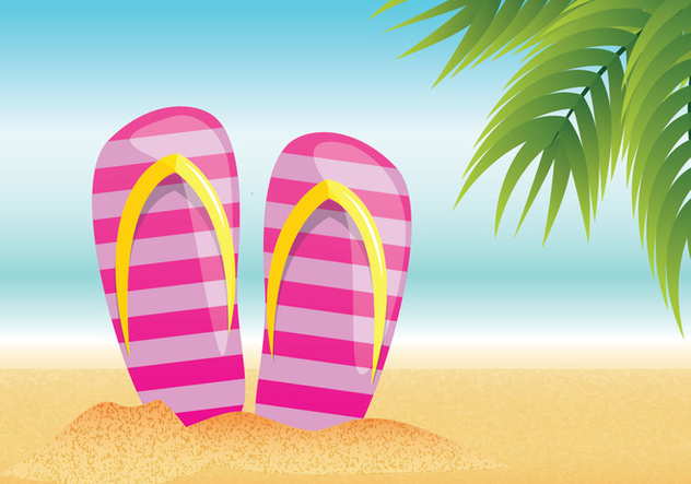 632x443 Flip Flop Summer Beach Vector Free Vector Download Cannypic