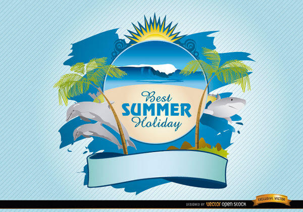 600x421 Summer Beach Logo Vector Free Download Free Vectors Ui Download