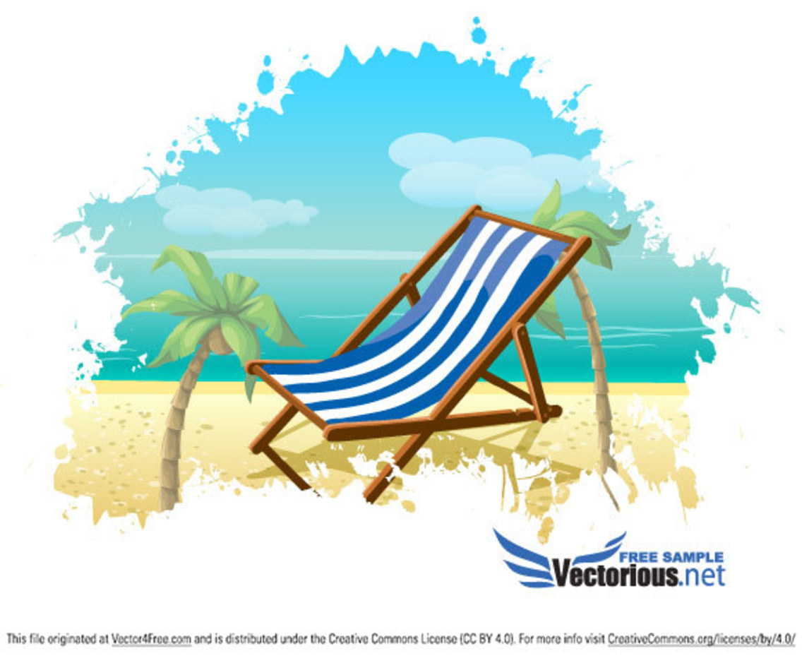1136x932 Summer Beach Vector Background