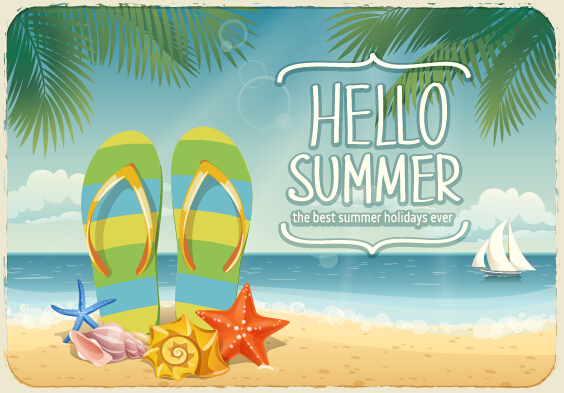 564x393 Best Summer Holiday Beach Vector Background Free Download