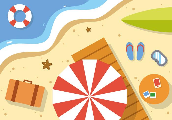 700x490 Free Summer Beach Vector Illustration