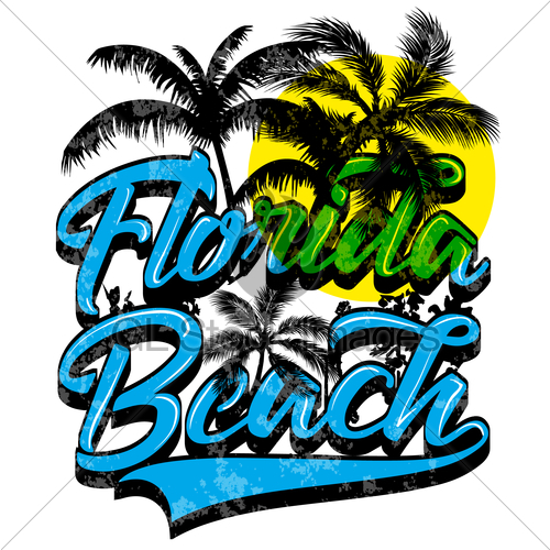 500x500 Summer Beach Vector Background In Retro Style Gl Stock Images