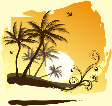 387x366 Beach Background Free Vector Download
