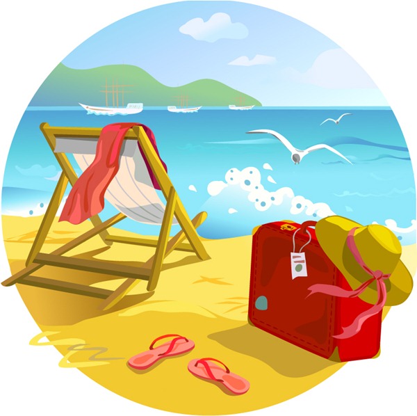 Beach Vector Png 600x598 Beach Vector Png