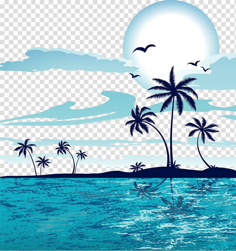 Three Coconut Trees Near Body Of Water Illustration, Sandy Beach 800x851 Three Coconut Trees Near Body Of Water Illustration, Sandy Beach