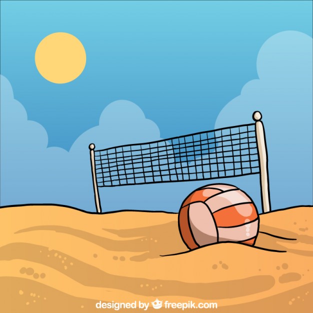 626x626 Beach Volleyball Vector Free Download