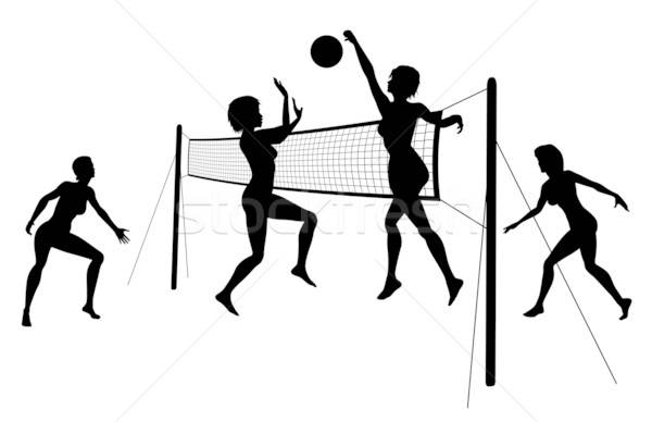 600x388 Beach Volleyball Vector Illustration Robert Adrian Hillman