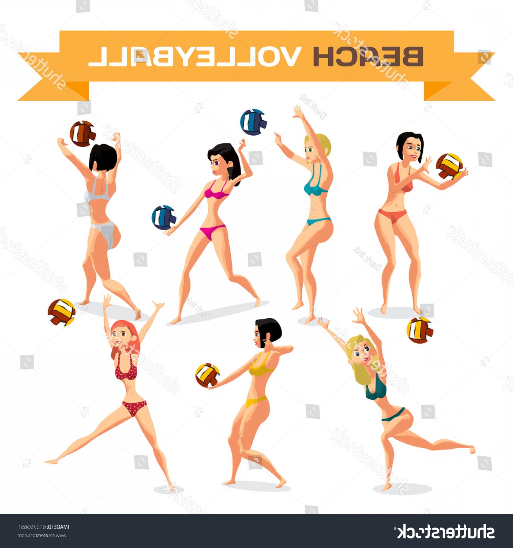 1800x1920 Set Young Women Playing Beach Volleyball Soidergi