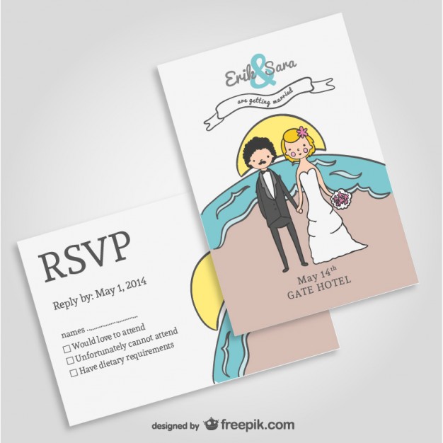 Beach Wedding Invitation Mock Up Vector Free Download 626x626 Beach Wedding Invitation Mock Up Vector Free Download
