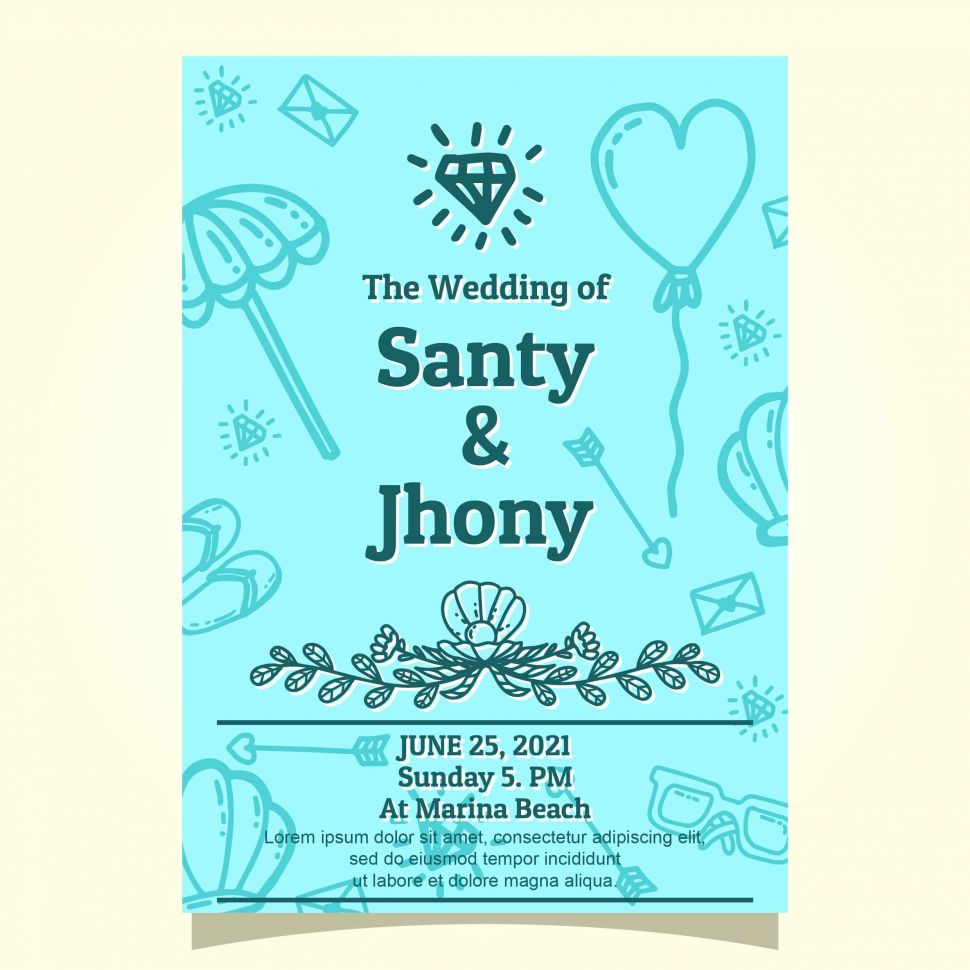 Wedding Ideas Beach Wedding Invitation Download Free Vector Art 970x970 Wedding Ideas Beach Wedding Invitation Download Free Vector Art