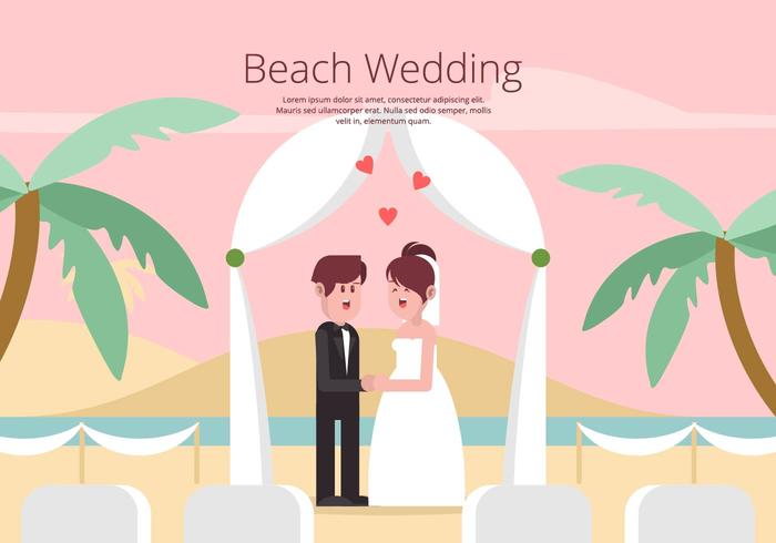 Beach Wedding Illustration 700x490 Beach Wedding Illustration
