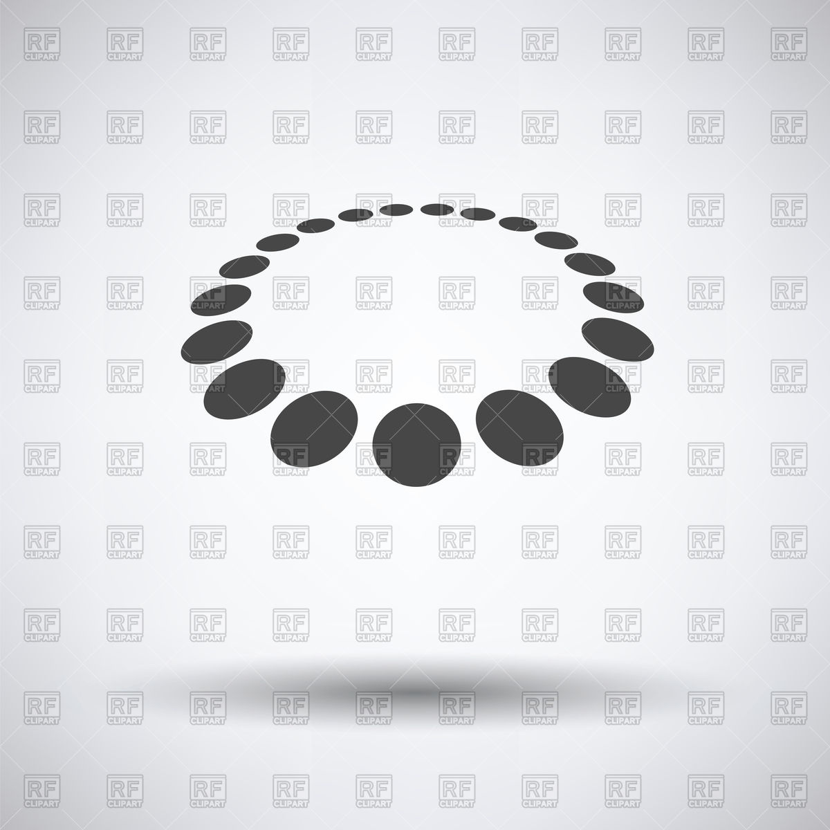 1200x1200 Beads Icon On A Gray Background Vector Image Of Icons And Emblems