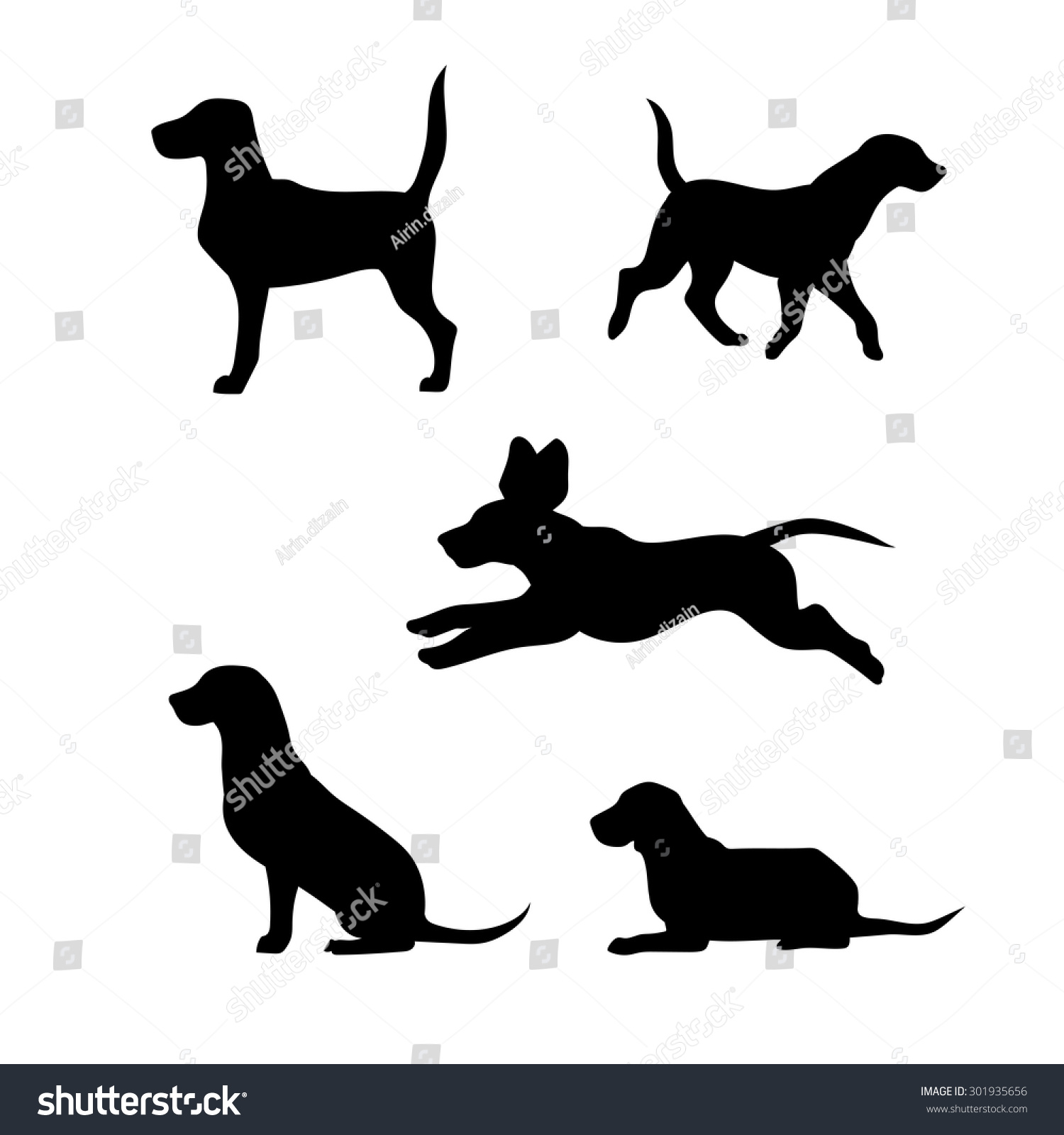 Beagle Running Silhouette 1500x1600 Beagle Running Silhouette