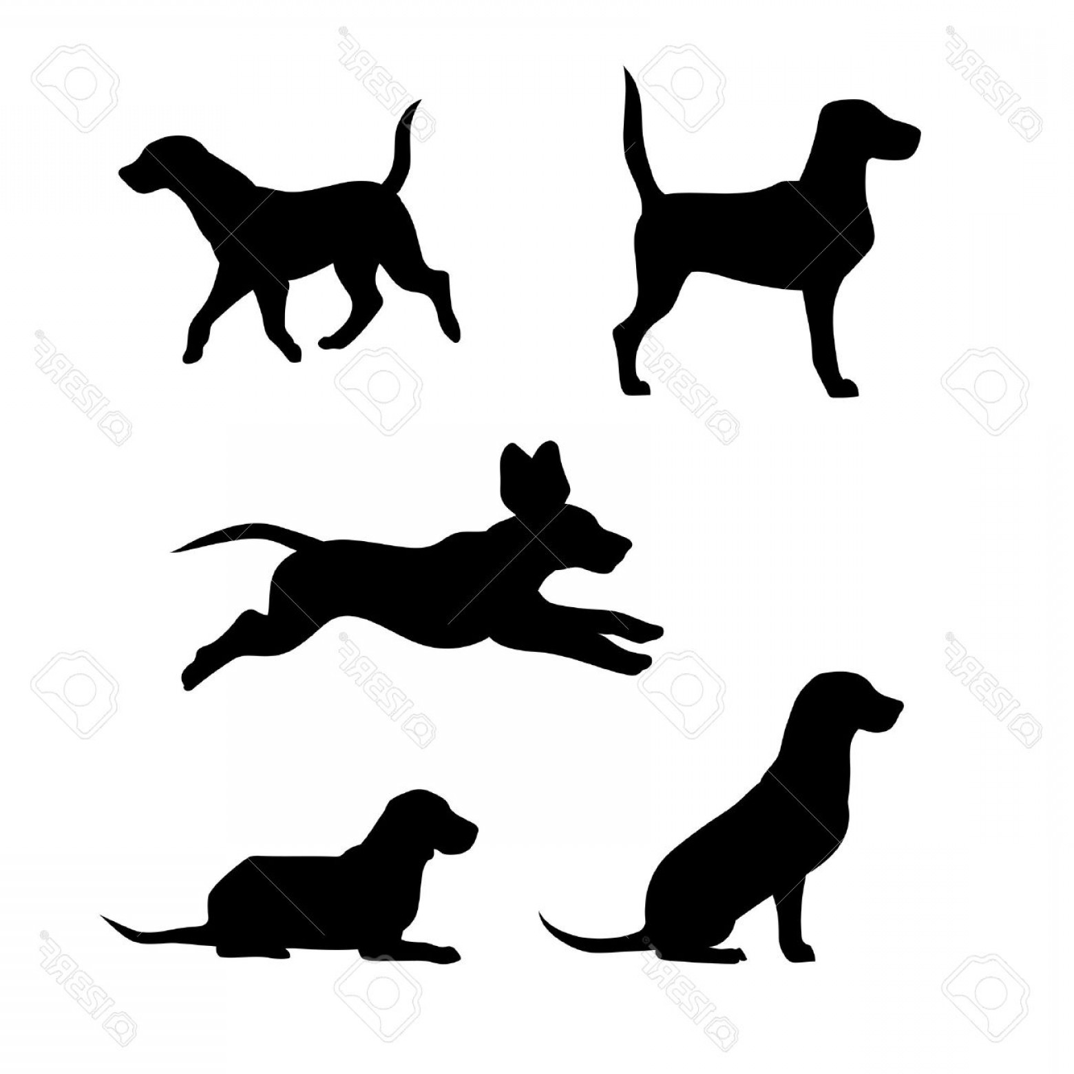 Beagle Silhouette Vector at Vectorified.com | Collection of Beagle ...