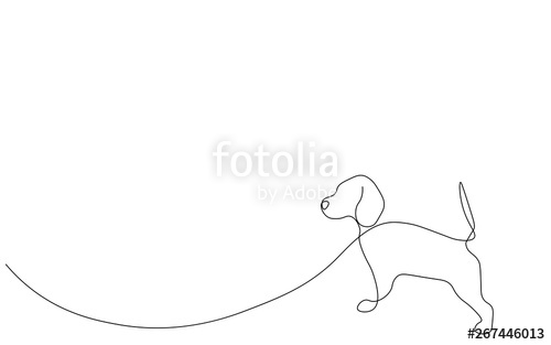Beagle Dog Silhouette Line Drawing Vector Illustration Stock 500x313 Beagle Dog Silhouette Line Drawing Vector Illustration Stock