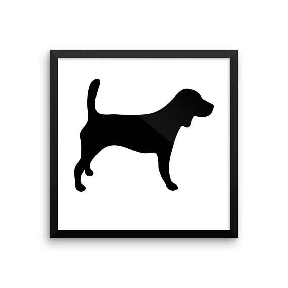 Beagle Digital Download Dog Silhouette Vector Clipart Print 570x570 Beagle Digital Download Dog Silhouette Vector Clipart Print