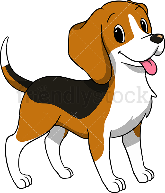 679x796 Happy Beagle Dog Cartoon Vector Clipart