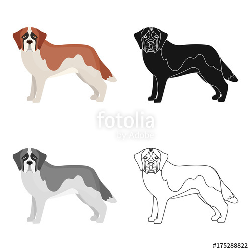 500x500 Beagle, Single Icon In Cartoon Style Beagle, Vector Symbol Stock