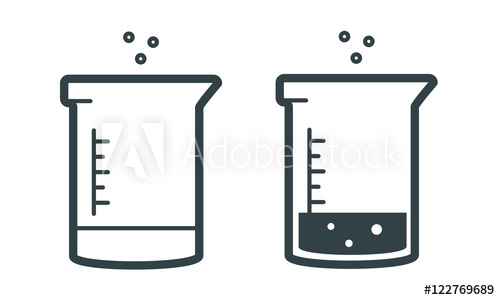 500x300 Beaker Icon Vector Symbol