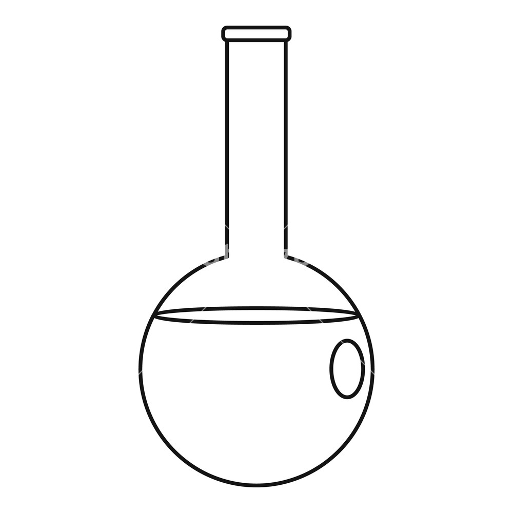 1000x1000 Chemical Beaker Icon Outline Illustration Of Chemical Beaker