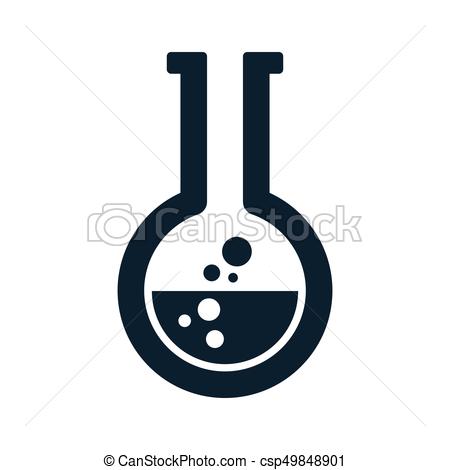 450x470 Laboratory Chemical Beaker Icon On White Background Vector Clipart