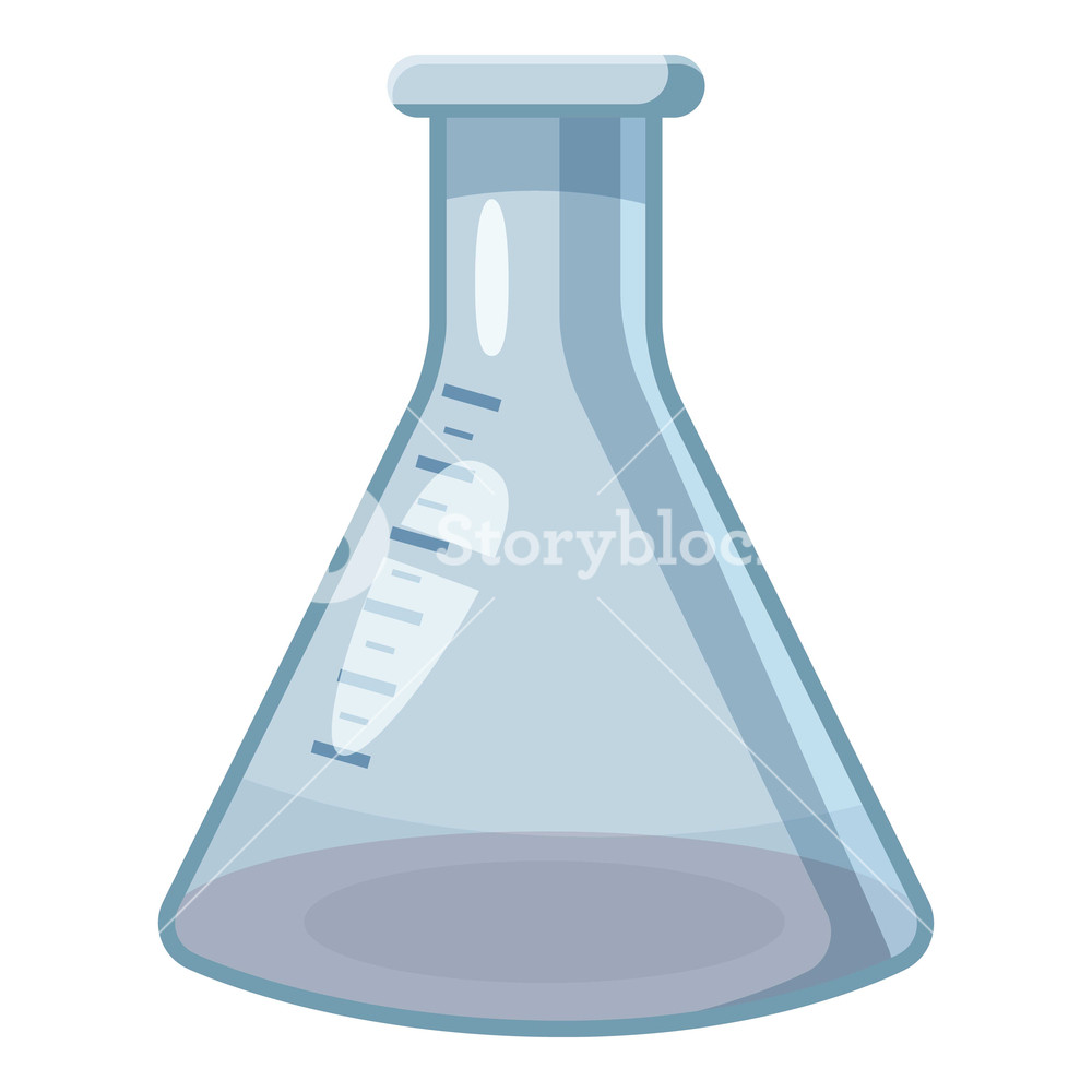 1000x1000 Laboratory Glassware Or Beaker Icon Cartoon Illustration