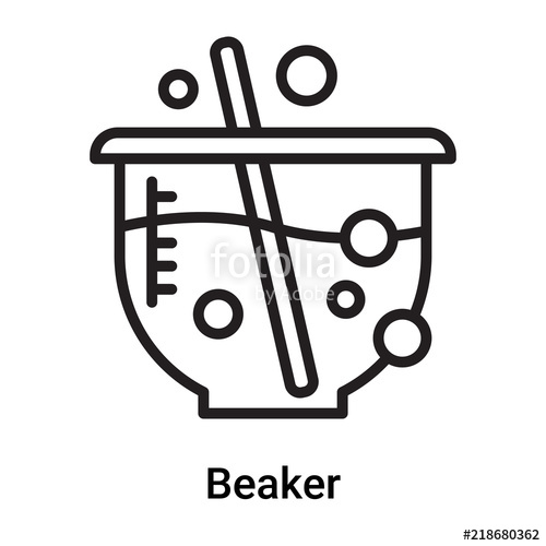 500x500 Beaker Icon Vector Isolated On White Background, Beaker Sign