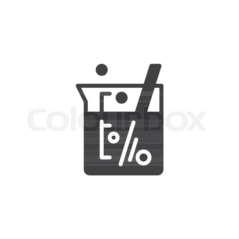 800x800 Laboratory Beaker Vector Icon Filled Stock Vector Colourbox