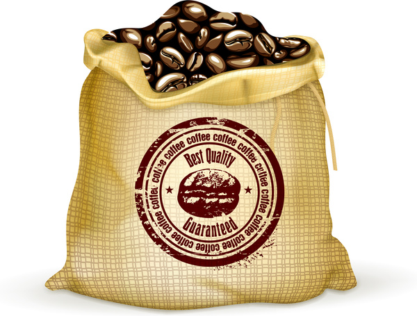 Coffee Bean Bag Free Vector In Adobe Illustrator 600x455 Coffee Bean Bag Free Vector In Adobe Illustrator