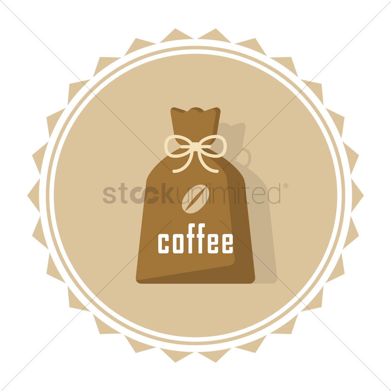 Coffee Bean Bag Vector Image 1300x1300 Coffee Bean Bag Vector Image