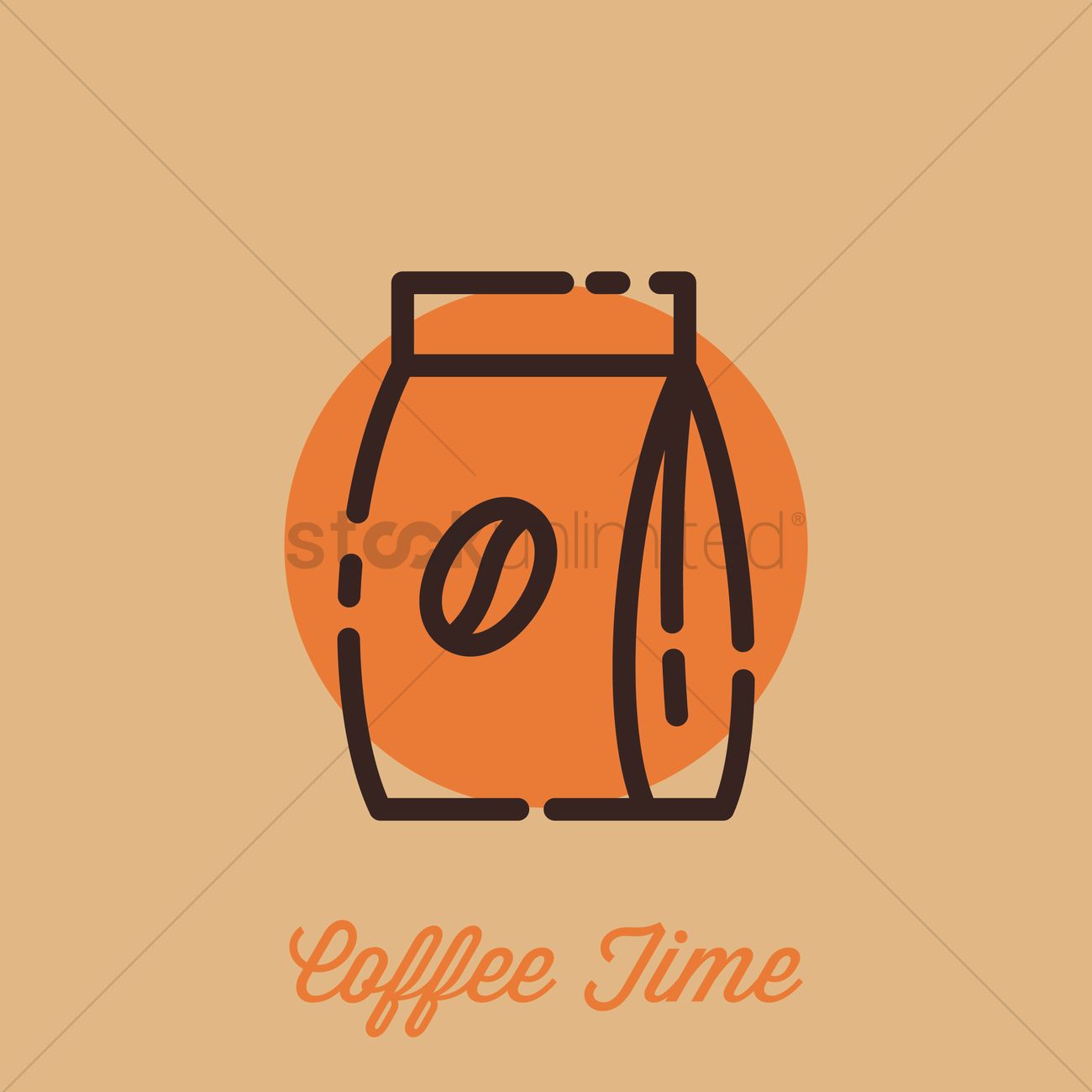 Coffee Bean Bag Vector Image 1300x1300 Coffee Bean Bag Vector Image