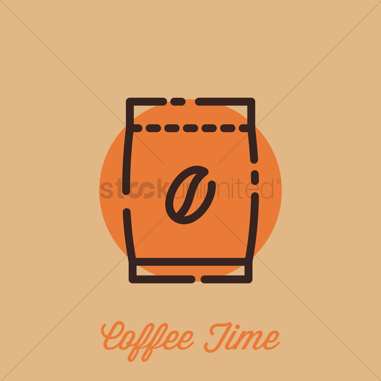 Coffee Bean Bag Vector Image 1300x1300 Coffee Bean Bag Vector Image