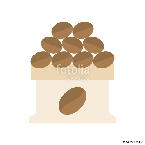Coffee Bean Bag Vector, Coffee Related Flat Style Icon Stock 500x500 Coffee Bean Bag Vector, Coffee Related Flat Style Icon Stock