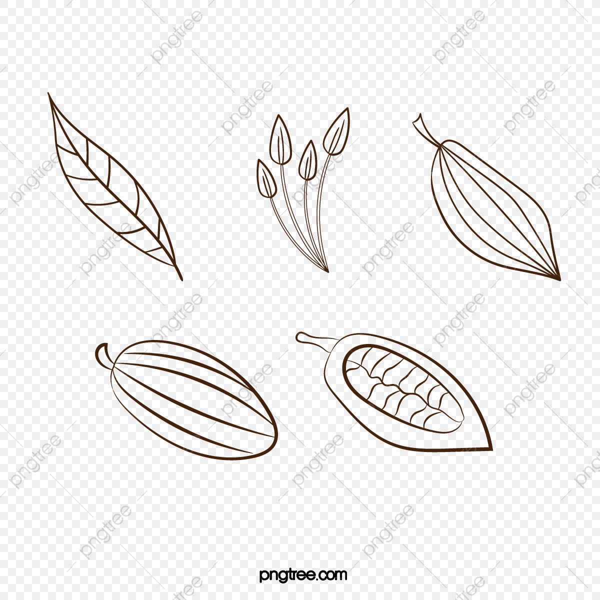 Food Bag Vector, To Hang, Cocoa Bean Bag, Leaf Png And Vector 1200x1200 Food Bag Vector, To Hang, Cocoa Bean Bag, Leaf Png And Vector