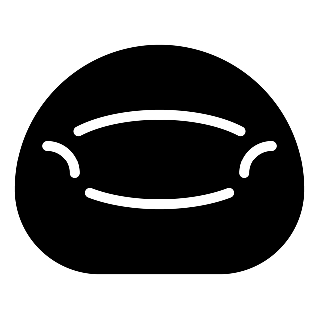 Bean Bag Icon With Glyph Style Vector Illustration, Icon 640x640 Bean Bag Icon With Glyph Style Vector Illustration, Icon