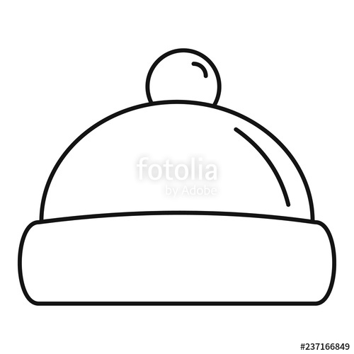 500x500 Beanie Hat Icon Outline Beanie Hat Vector Icon For Web Design