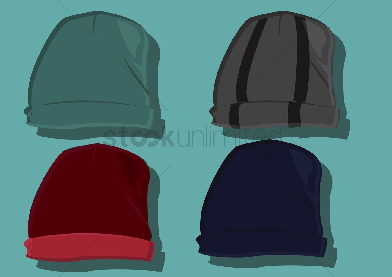 1300x919 Free Vector Of Beanie Hats Vector Image