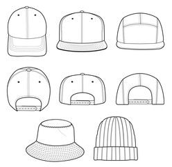 248x240 Hat Beanie Design Illustration Flat Sketches Template