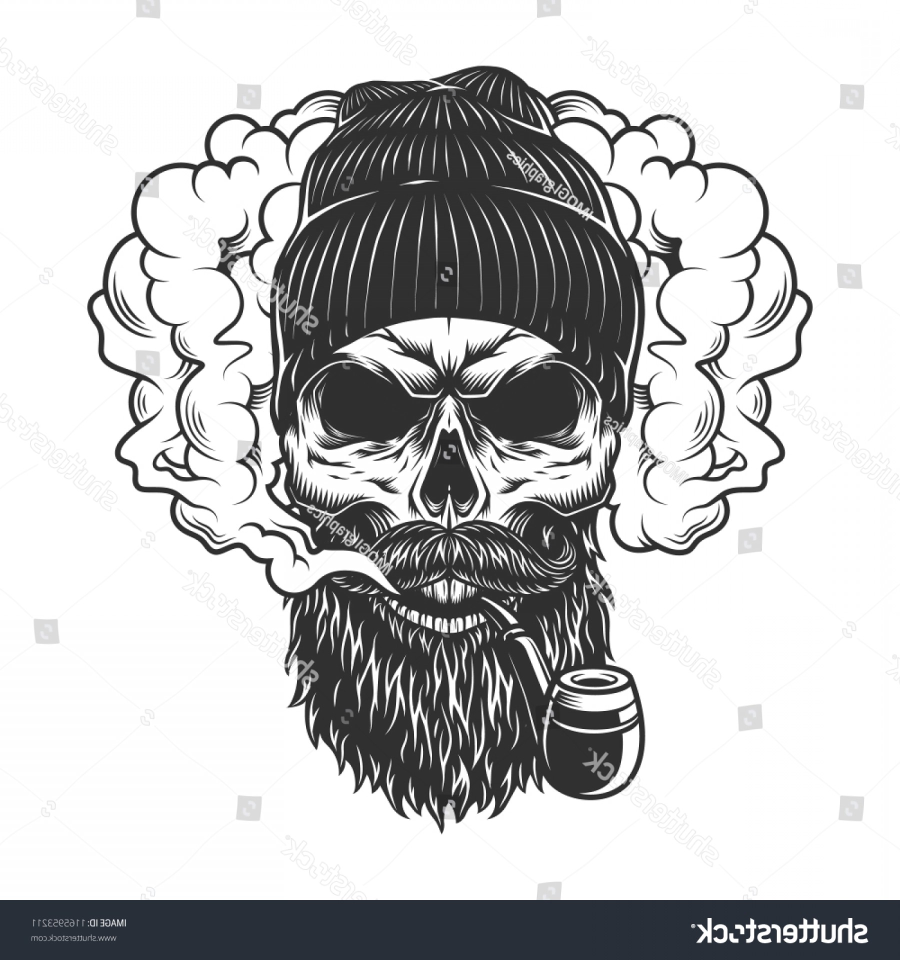 1800x1920 Skull Smoke Cloud Beanie Hat Vector Catchsplace
