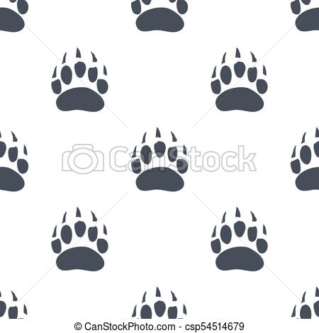 Bear Claw Bear Footprint Seamless Pattern Vector Vectors 450x470 Bear Claw Bear Footprint Seamless Pattern Vector Vectors