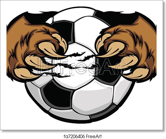 Free Art Print Of Soccer Ball With Bear Claws Vector Vector 560x470 Free Art Print Of Soccer Ball With Bear Claws Vector Vector