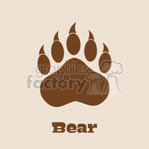 Royalty Free Rf Clipart Illustration Brown Bear Paw With Claws 300x300 Royalty Free Rf Clipart Illustration Brown Bear Paw With Claws