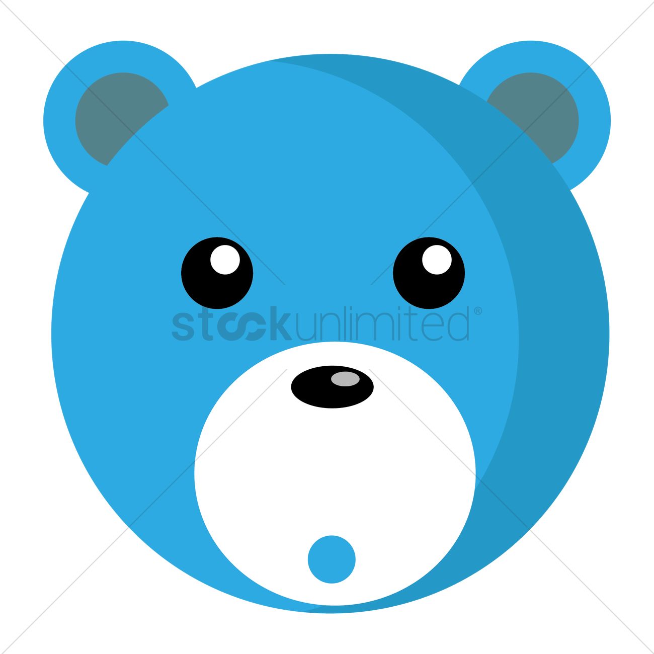 Bear Face Vector Image 1300x1300 Bear Face Vector Image