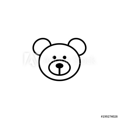Bear Face Vector Icon 500x500 Bear Face Vector Icon
